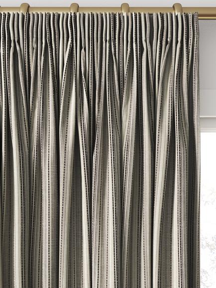 Clarke & Clarke Ponto Made to Measure Curtains or Roman Blind, Charcoal - view 2, Charcoal