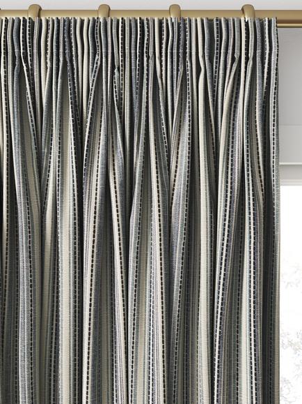 Clarke & Clarke Ponto Made to Measure Curtains or Roman Blind, Denim - view 2, Denim