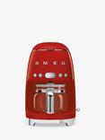 Smeg DCF02 Drip Filter Coffee Machine, Red