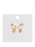 Estella Bartlett Heart Burst Drop Earrings, Gold