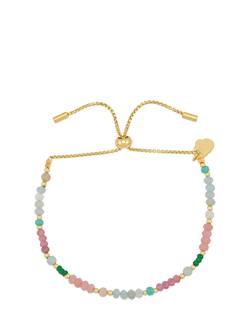 Estella Bartlett Love Mixed Bead Bracelet, Multi, Gold/Multi