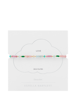 Estella Bartlett Love Mixed Bead Bracelet, Multi - view 2, Gold/Multi