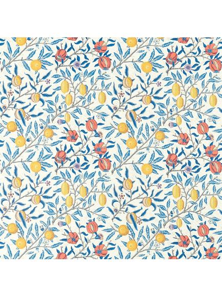 Morris & Co. Fruit Made to Measure Curtains or Roman Blind, Paradise Blue, Paradise Blue