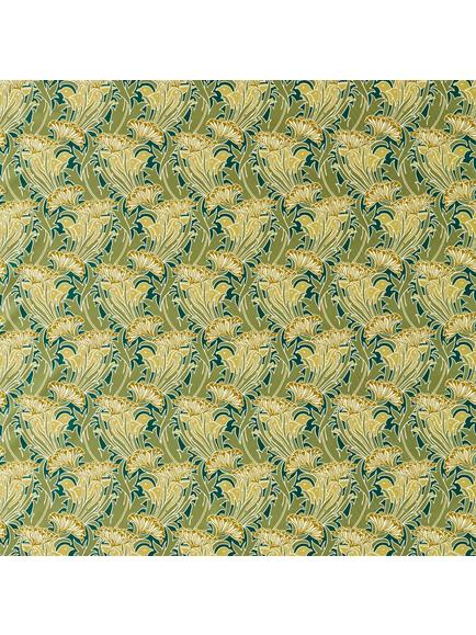 Morris & Co. Laceflower Made to Measure Curtains or Roman Blind, Pistachio/Linen, Pistachio/Lichen