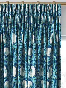 Morris & Co. Pimpernel Made to Measure Curtains or Roman Blind, Midnight/Opal - view 2, Midnight/Opal