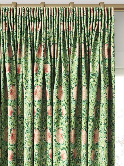 Morris & Co. Pimpernel Made to Measure Curtains or Roman Blind, Shamrock/Watermelon - view 2, Shamrock/Watermelon