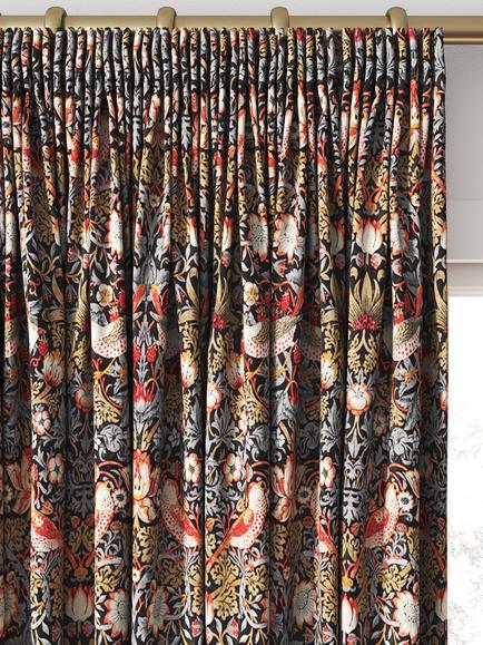 Morris & Co. Strawberry Thief Made to Measure Curtains or Roman Blind, Old Fashioned - view 2, Old Fashioned