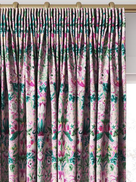 Morris & Co. Strawberry Thief Made to Measure Curtains or Roman Blind, Miami Strip - view 2, Miami Strip