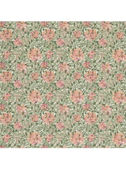 Morris & Co. Honeysuckle Made to Measure Curtains or Roman Blind, Chalk/Yellow, Chalk/Yellow