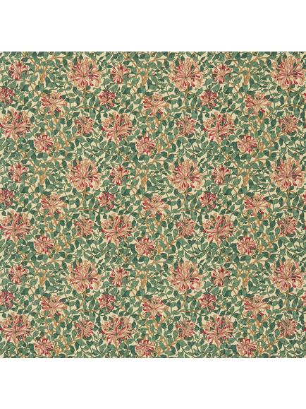 Morris & Co. Honeysuckle Made to Measure Curtains or Roman Blind, Cream/Wine, Cream/Wine
