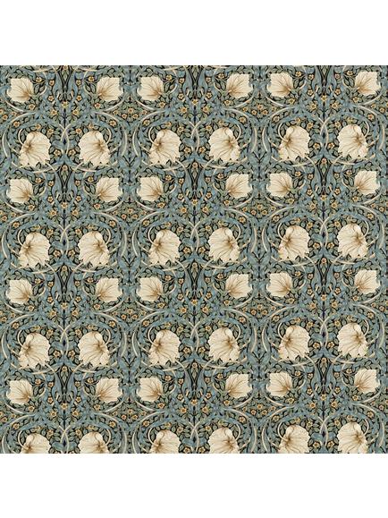 Morris & Co. Pimpernel Made to Measure Curtains or Roman Blind, Ink/Sage, Ink/Sage
