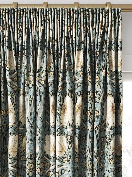 Morris & Co. Pimpernel Made to Measure Curtains or Roman Blind, Ink/Sage - view 2, Ink/Sage