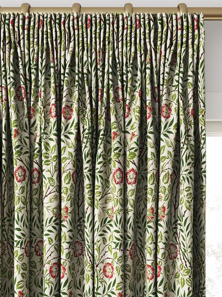 Morris & Co. Sweet Briar Made to Measure Curtains or Roman Blind, Boughs/Rose - view 2, Boughs/Rose