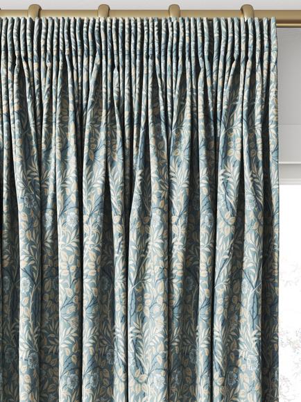 Morris & Co. Sweet Briar Made to Measure Curtains or Roman Blind, Mineral/Linen - view 2, Mineral/Linen