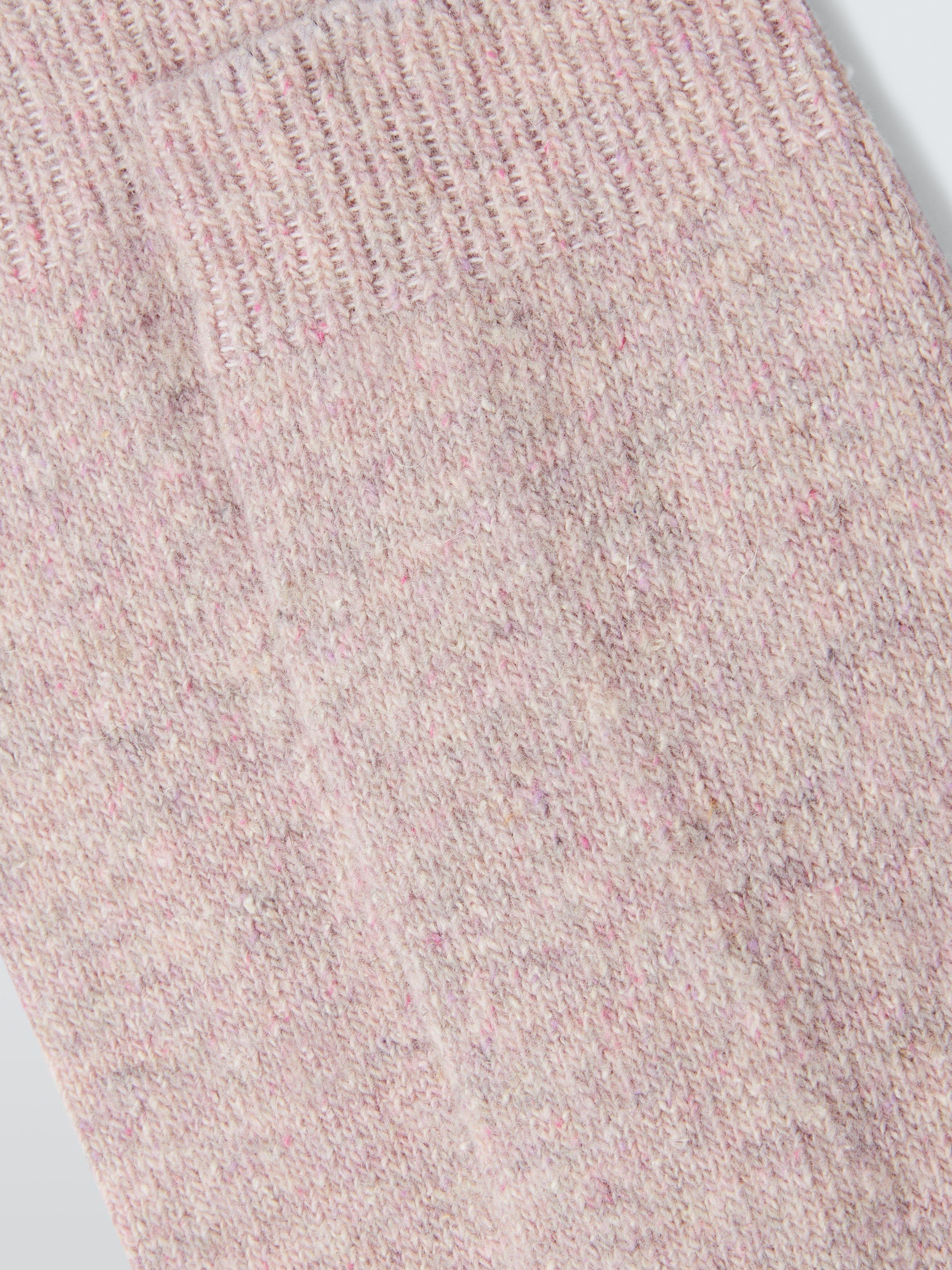 Product image 2 of 2, which shows John Lewis Wool Silk Blend Ankle Socks, Blush