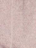 John Lewis Diamond Cable Knit Wool Silk Blend Ankle Socks, Blush
