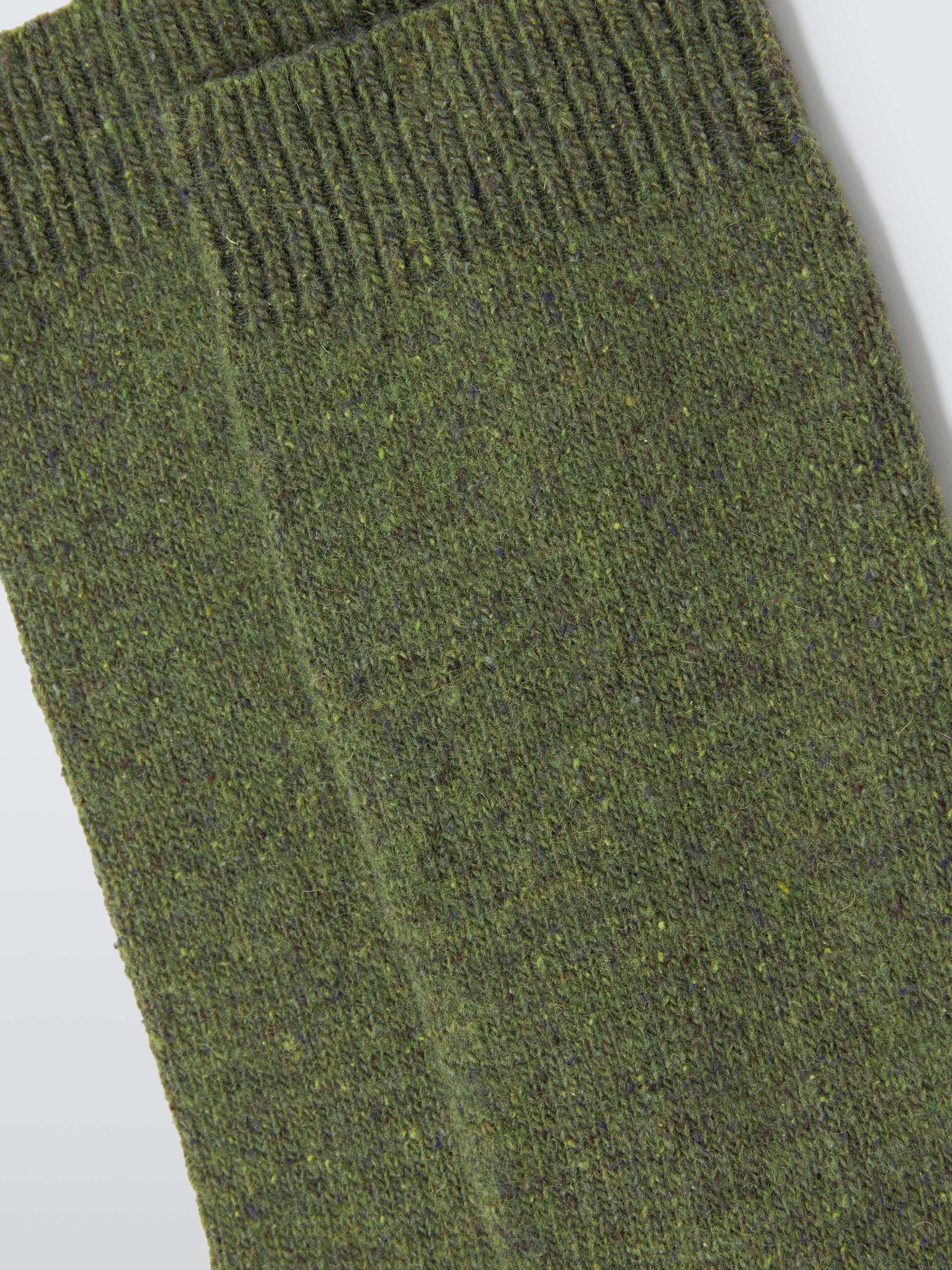 Product image 2 of 2, which shows John Lewis Wool Silk Blend Ankle Socks, Green