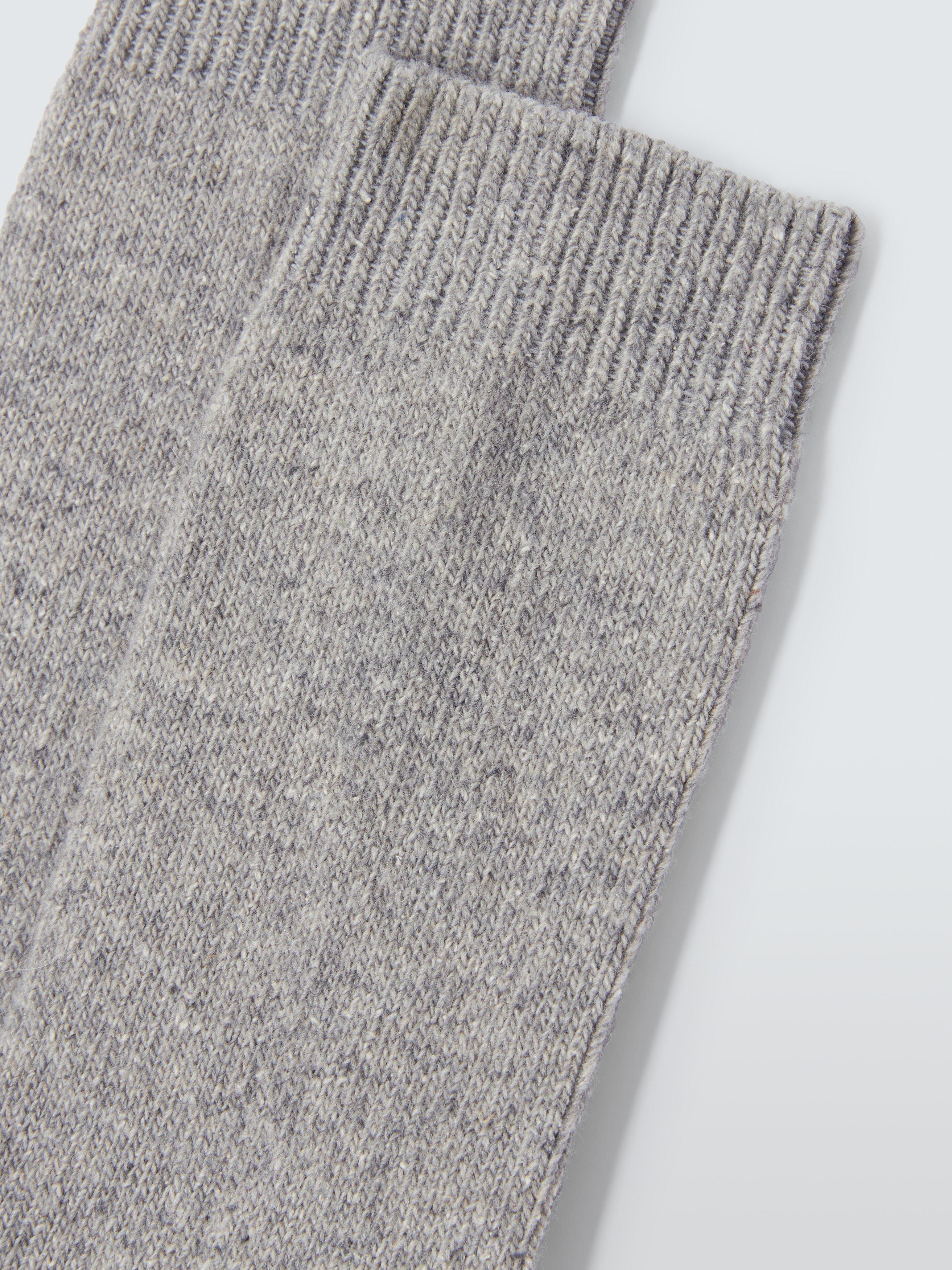 Product image 2 of 2, which shows John Lewis Wool Silk Blend Ankle Socks, Grey
