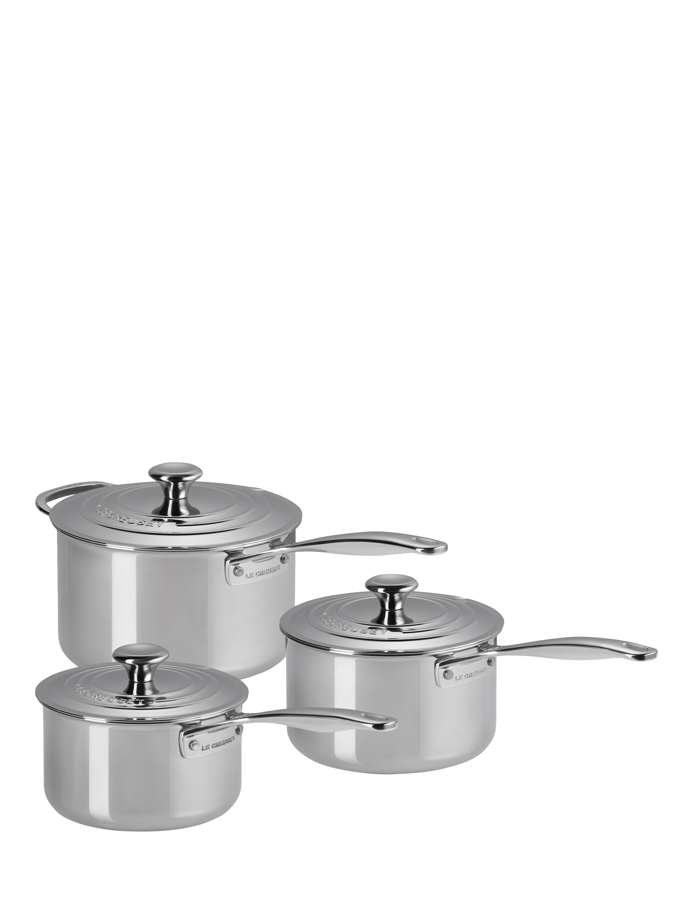 Le creuset saucepan set discount