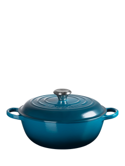 Le Creuset Provencale Cast Iron Casserole, 26cm, Deep Teal