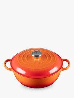 Le Creuset Provencale Cast Iron Casserole, 26cm - view 2, Volcanic
