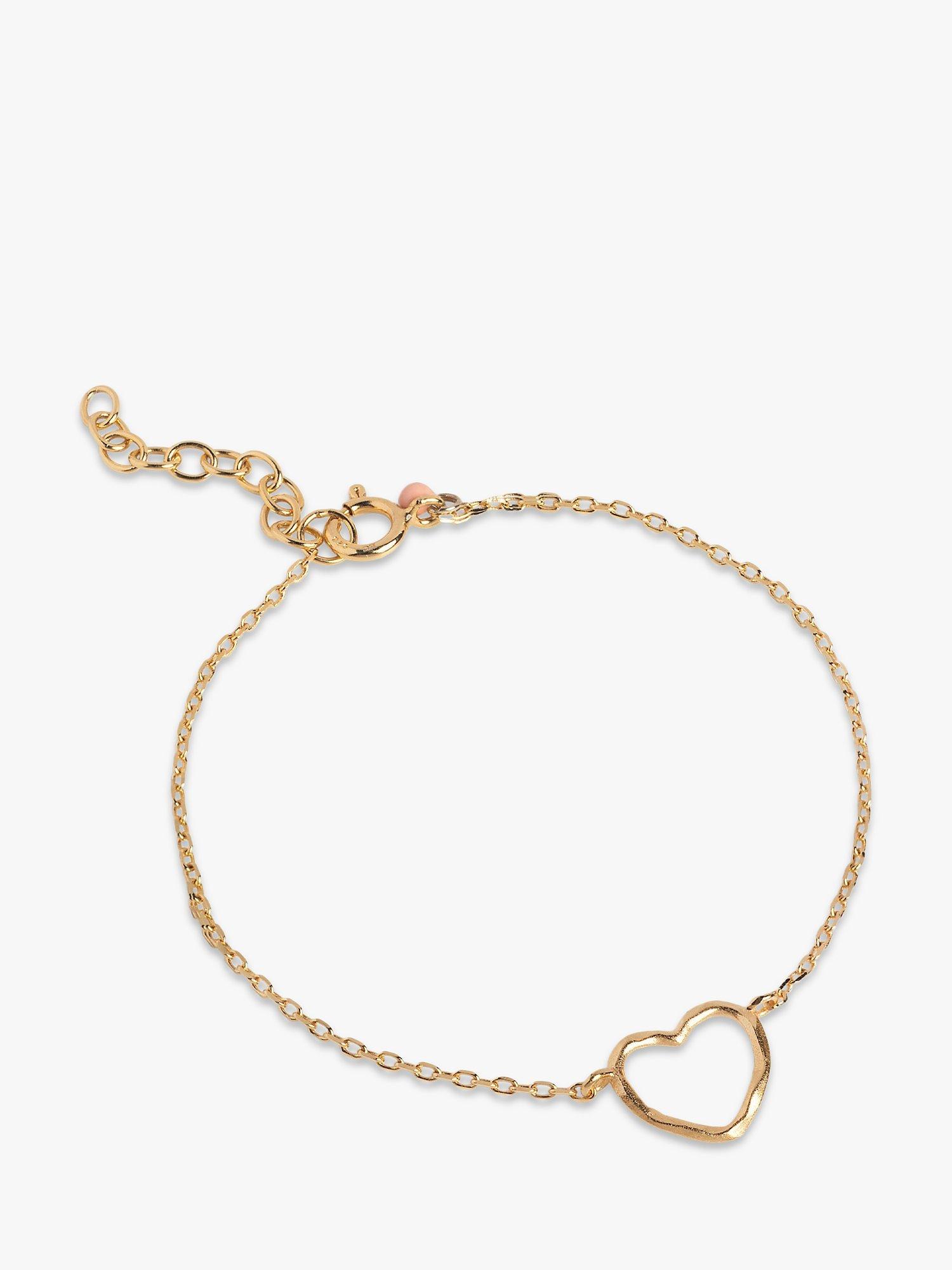Product image 1 of 3, which shows ENAMEL Copenhagen Organic Heart Bracelet, Yellow Gold