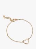 ENAMEL Copenhagen Organic Heart Bracelet, Yellow Gold