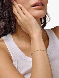 ENAMEL Copenhagen Enamel Bead Chain Bracelet - view 2, Gold/Marine
