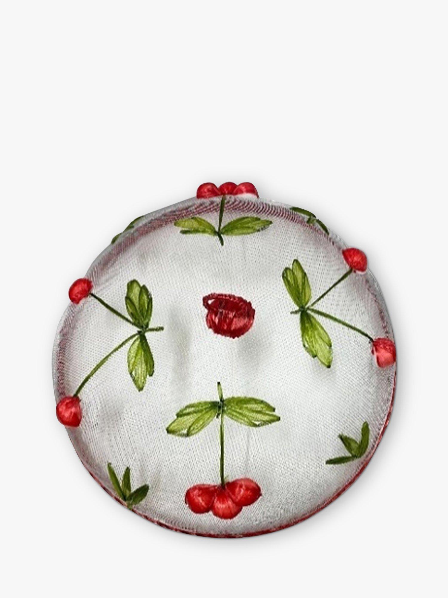 Eddingtons Round Cherry Motif Food Cover, 35cm