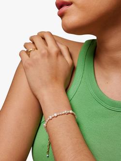 ENAMEL Copenhagen Pearlie Freshwater Pearl Bracelet, Yellow Gold - view 2, Yellow Gold