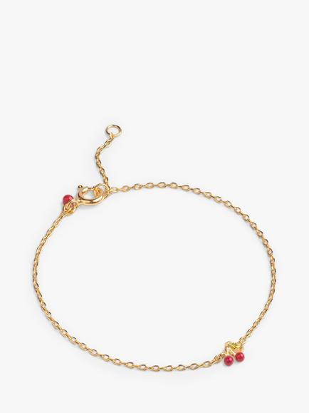 ENAMEL Copenhagen Cherries Bracelet, Yellow Gold, Yellow Gold