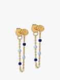 ENAMEL Copenhagen Lola Enamel Chain Earrings, Gold/Marine