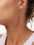 ENAMEL Copenhagen Lola Enamel Chain Earrings, Gold/Marine