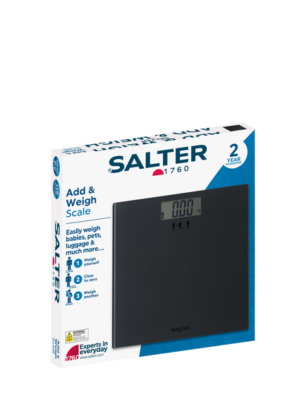 Salter Add and Weigh Bathroom Scale - view 2, Black