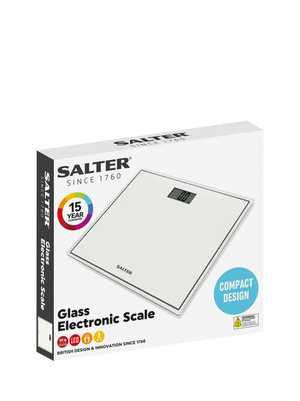 Salter Compact Digital Bathroom Scale, White