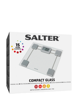 Salter Glass Digital Bathroom Scale - view 2, Silver