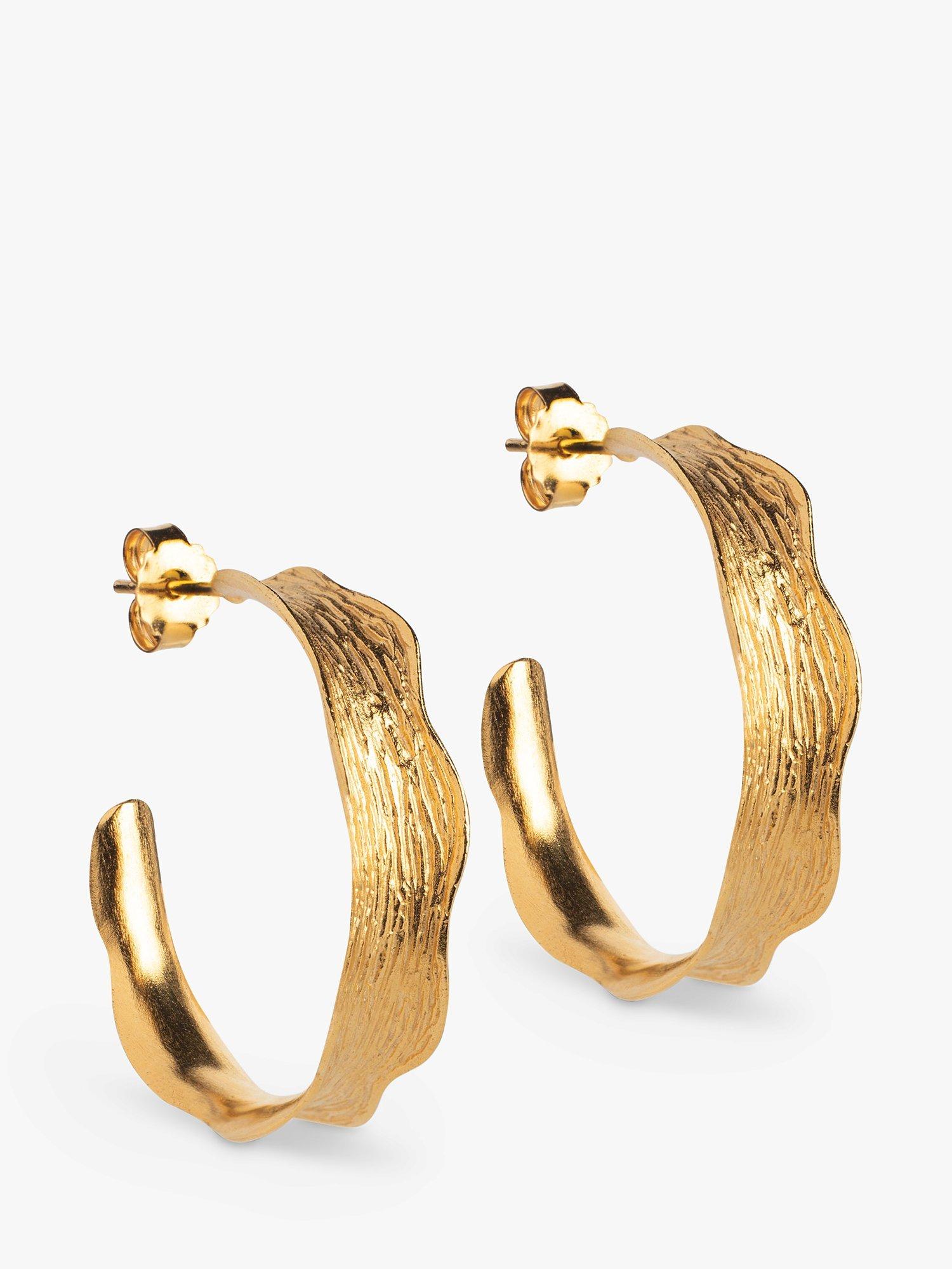 Product image 1 of 4, which shows ENAMEL Copenhagen Ane Large Hoop Earrings, Yellow Gold