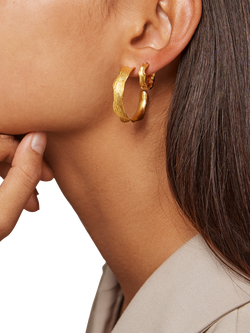 ENAMEL Copenhagen Ane Large Hoop Earrings, Yellow Gold - view 2, Yellow Gold