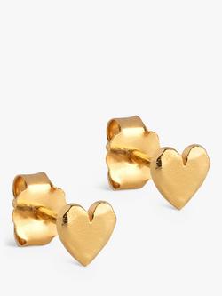 ENAMEL Copenhagen Heart Stud Earrings, Gold