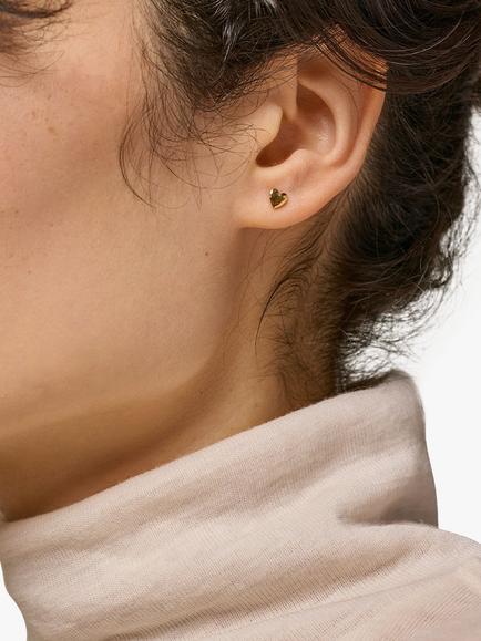 ENAMEL Copenhagen Heart Stud Earrings - view 2, Gold