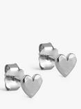 ENAMEL Copenhagen Heart Stud Earrings, Silver