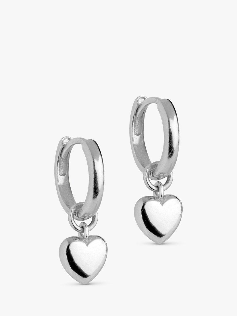 Product image 1 of 4, which shows ENAMEL Copenhagen Amore Hoop Earrings, Silver