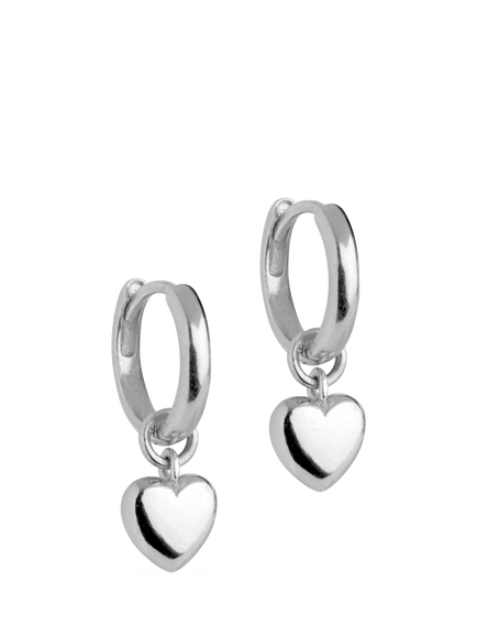 ENAMEL Copenhagen Amore Hoop Earrings, Silver, Silver