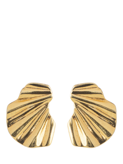 ENAMEL Copenhagen Wave Stud Earrings, Gold