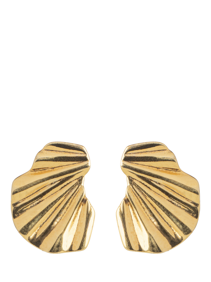 ENAMEL Copenhagen Wave Stud Earrings, Gold