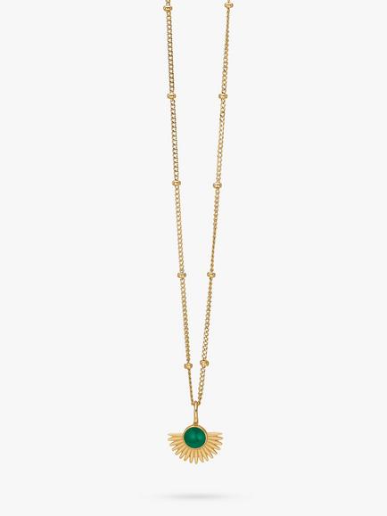 ENAMEL Copenhagen Soleil Necklace, Gold/Green