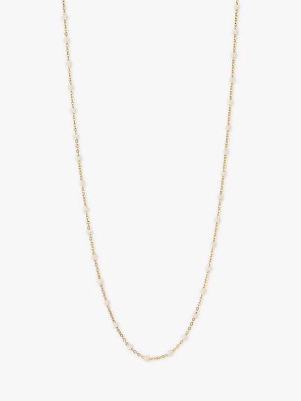 ENAMEL Copenhagen Lola Chain Necklace, Gold/White