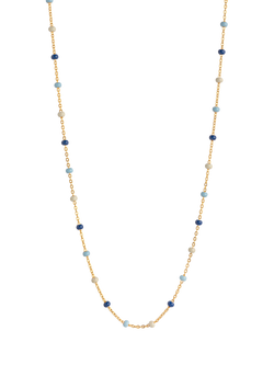 ENAMEL Copenhagen Lola Chain Necklace, Gold/Marine