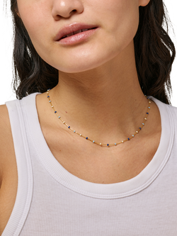 ENAMEL Copenhagen Lola Chain Necklace - view 2, Gold/Marine