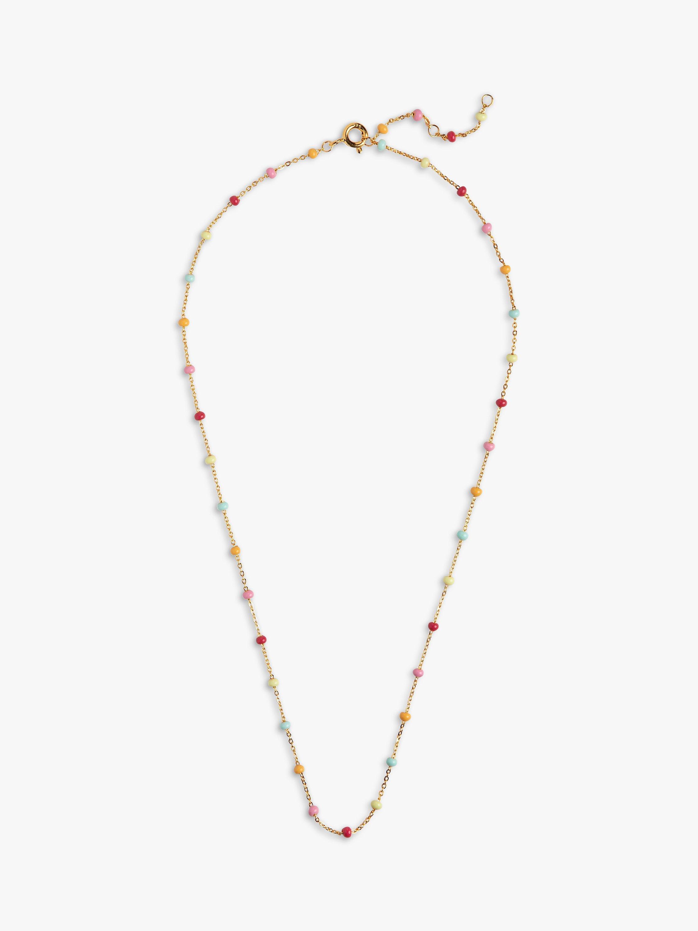 ENAMEL Copenhagen Lola Chain Necklace, Gold/Rainbow